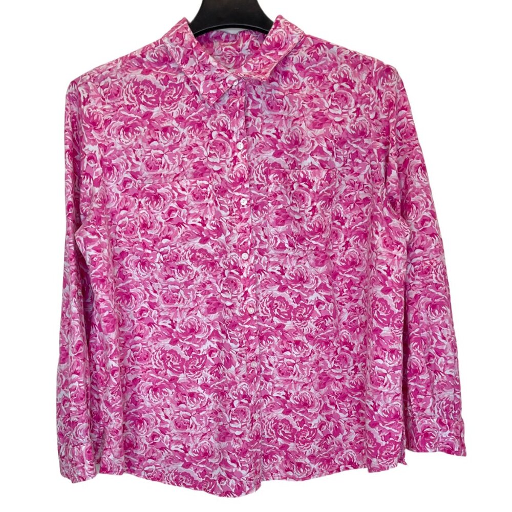 Women Pink |White Shirt Size L